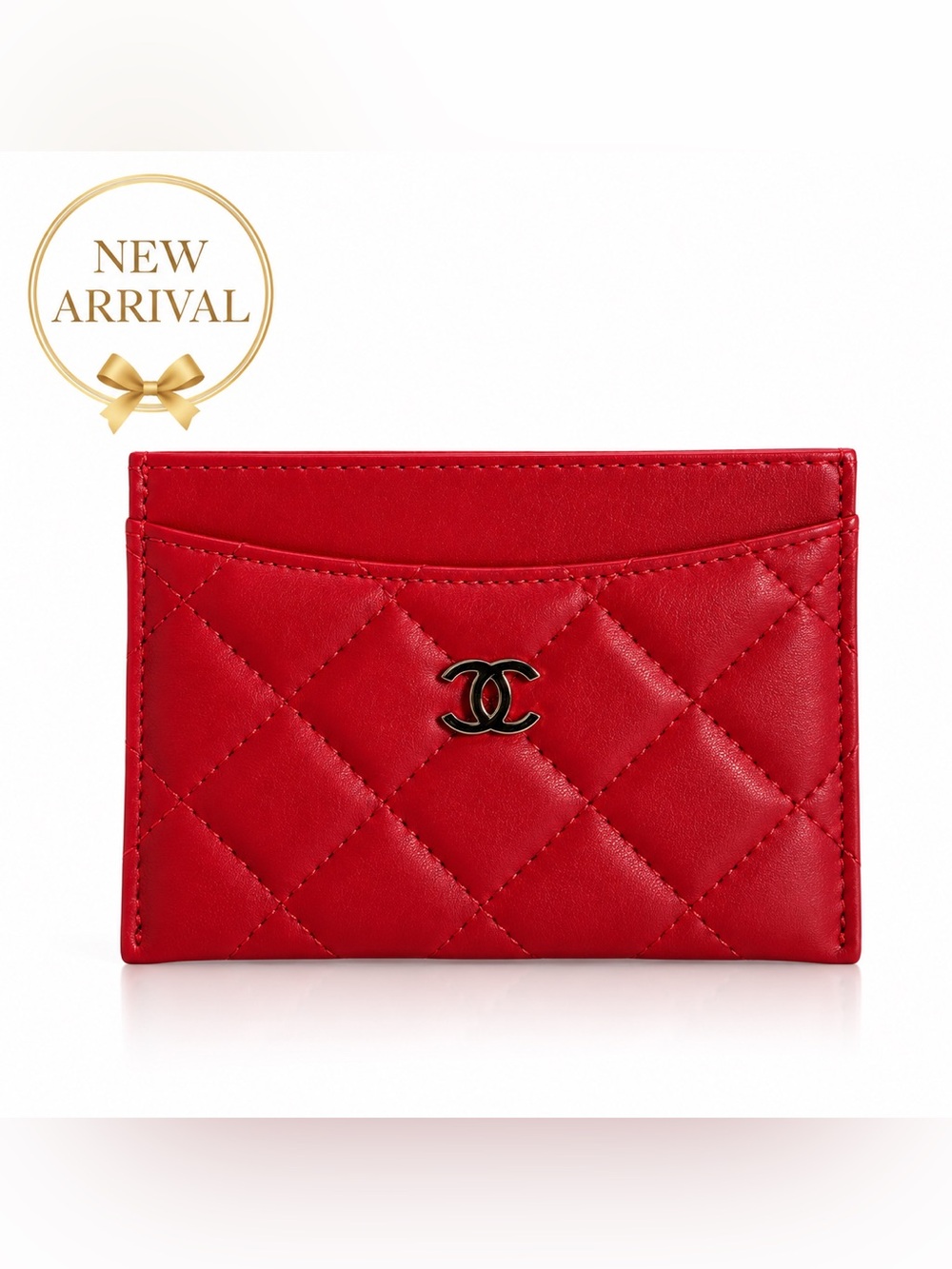 ❤️ Quilted Card Holder – Red ❤️
